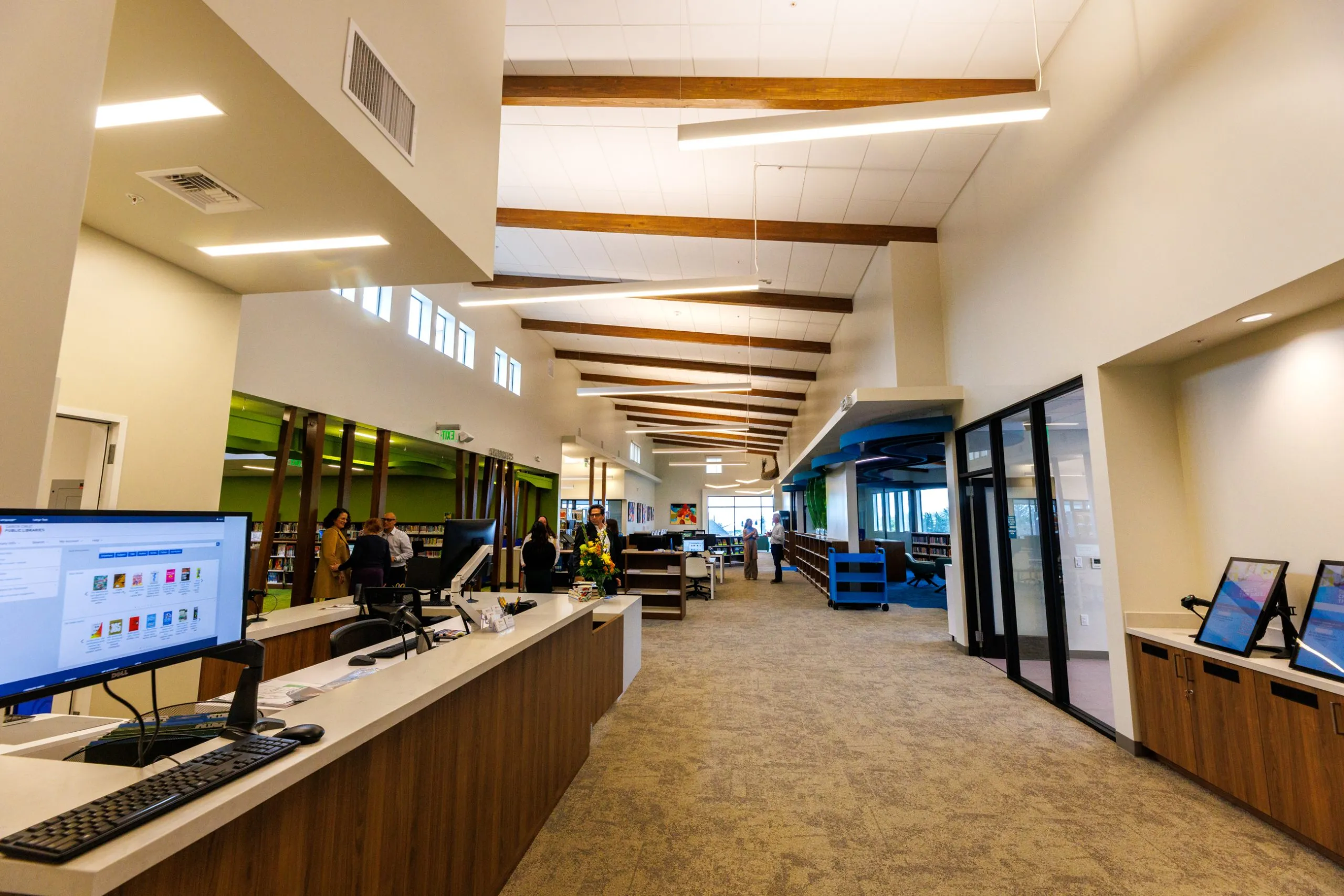 Interior of the expanded Aptos Branch Library
