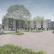 Street view of housing complex